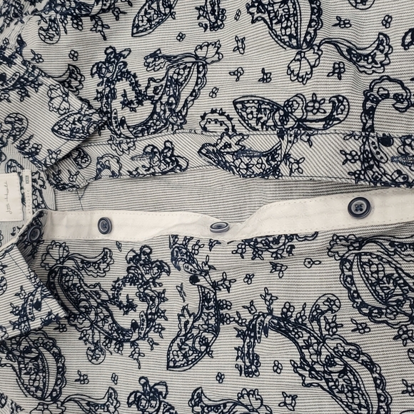 JB Holt Athletic Paisley XXL button down shirt black White - Picture 5 of 7